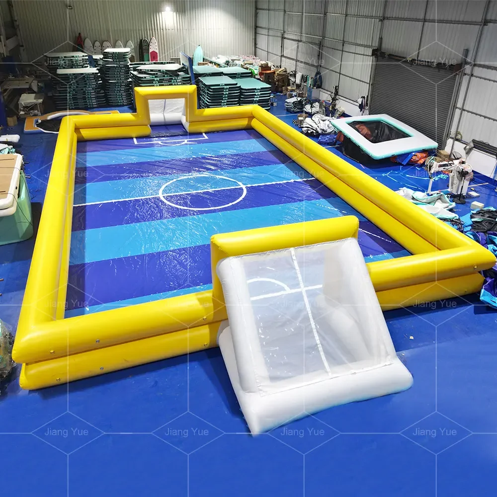 Customized Commercial PVC Outdoor Soccer Playground Inflatable Football Field with Soap Football Pitch for Sports Games