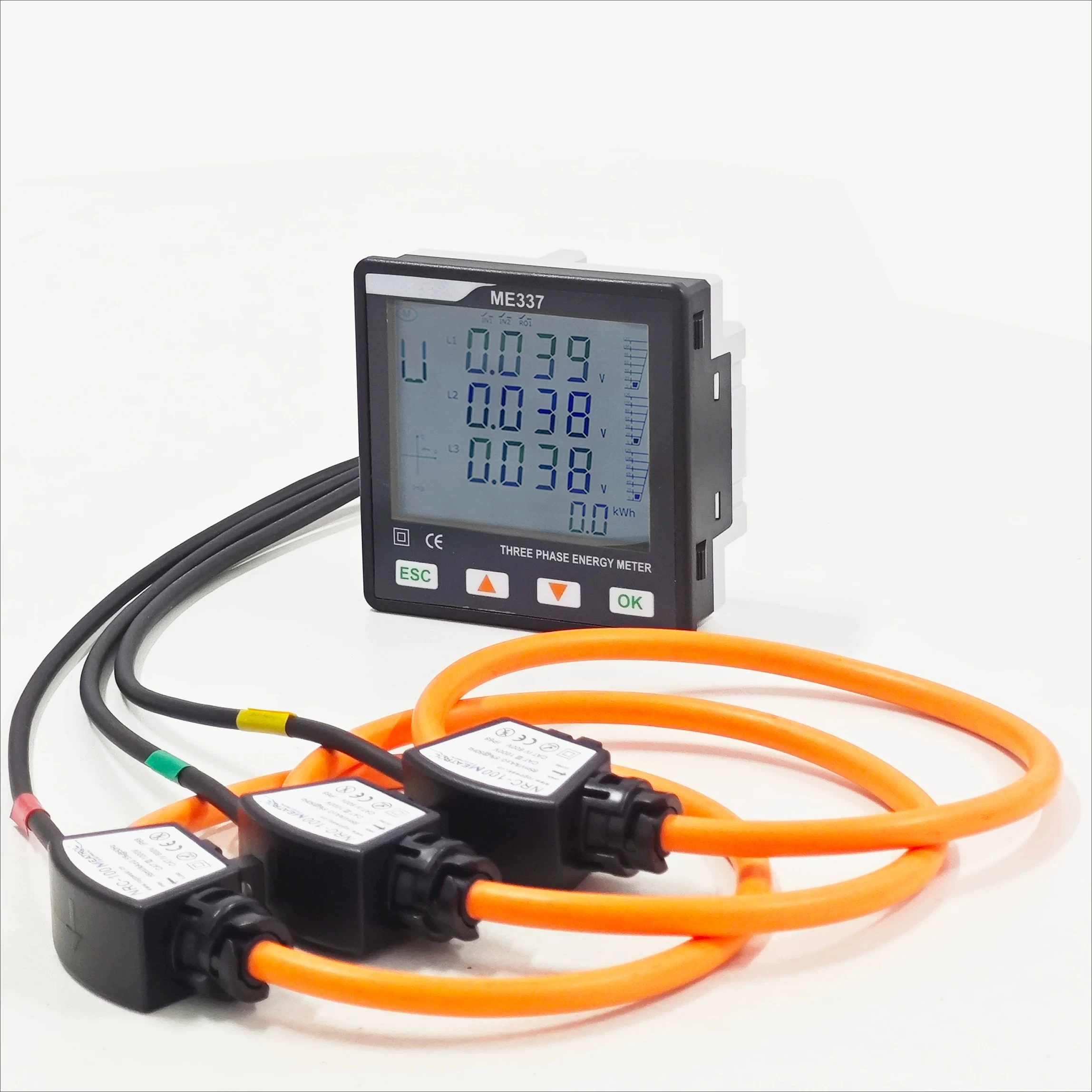 ME337 Panel Multifunctional Three-Phase Meter Roche Coil Set