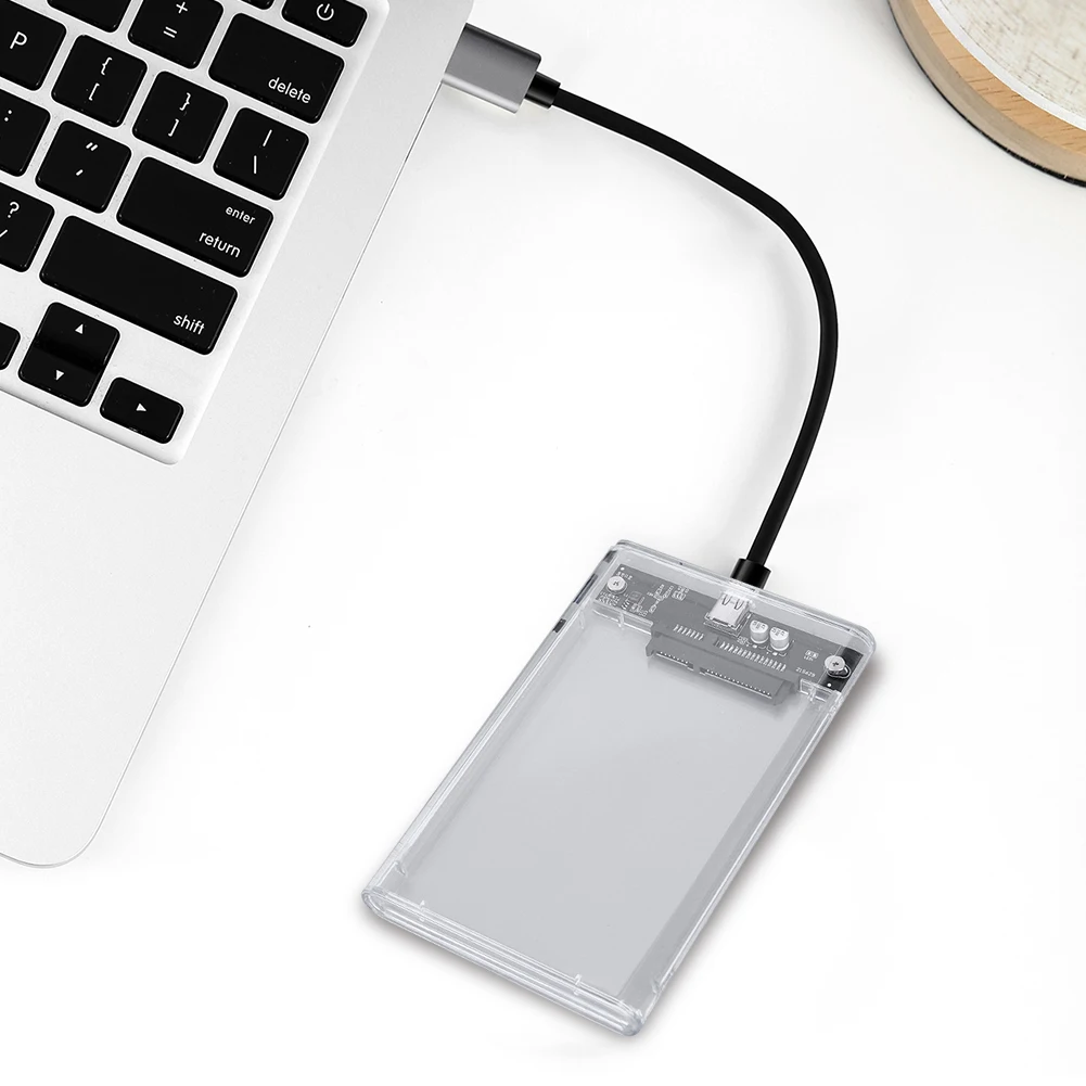 USB 3.1/Type C حاوية القرص الصلب الخارجي تدعم UASP كابل SSD المحمول متضمن لـ 2.5 بوصة 7 مم 9.5 مم SATA HDD SSD