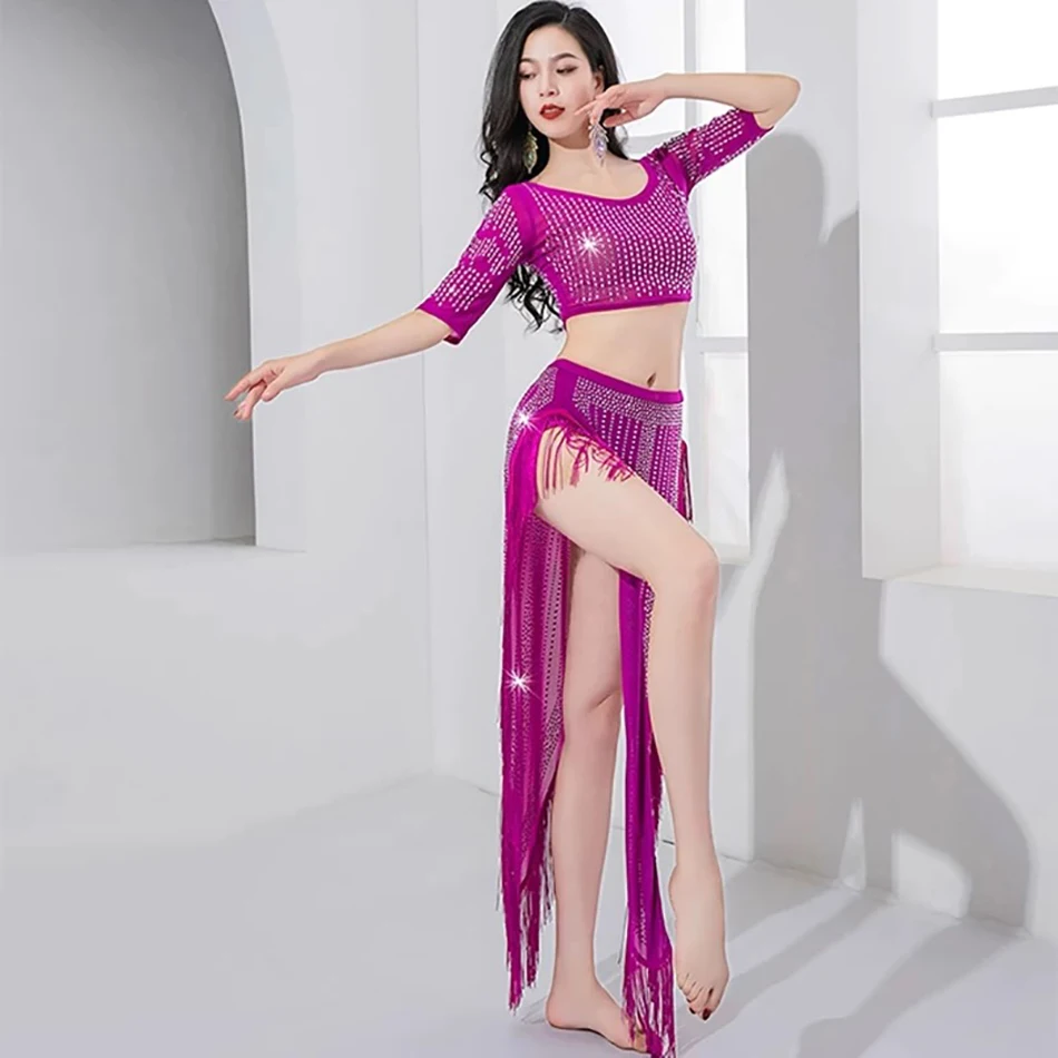 Belly Dance Performance Clothings Costume Dance Outfit Top and Skirt Practice Clothes For Adult Women Stage Performance Costumes