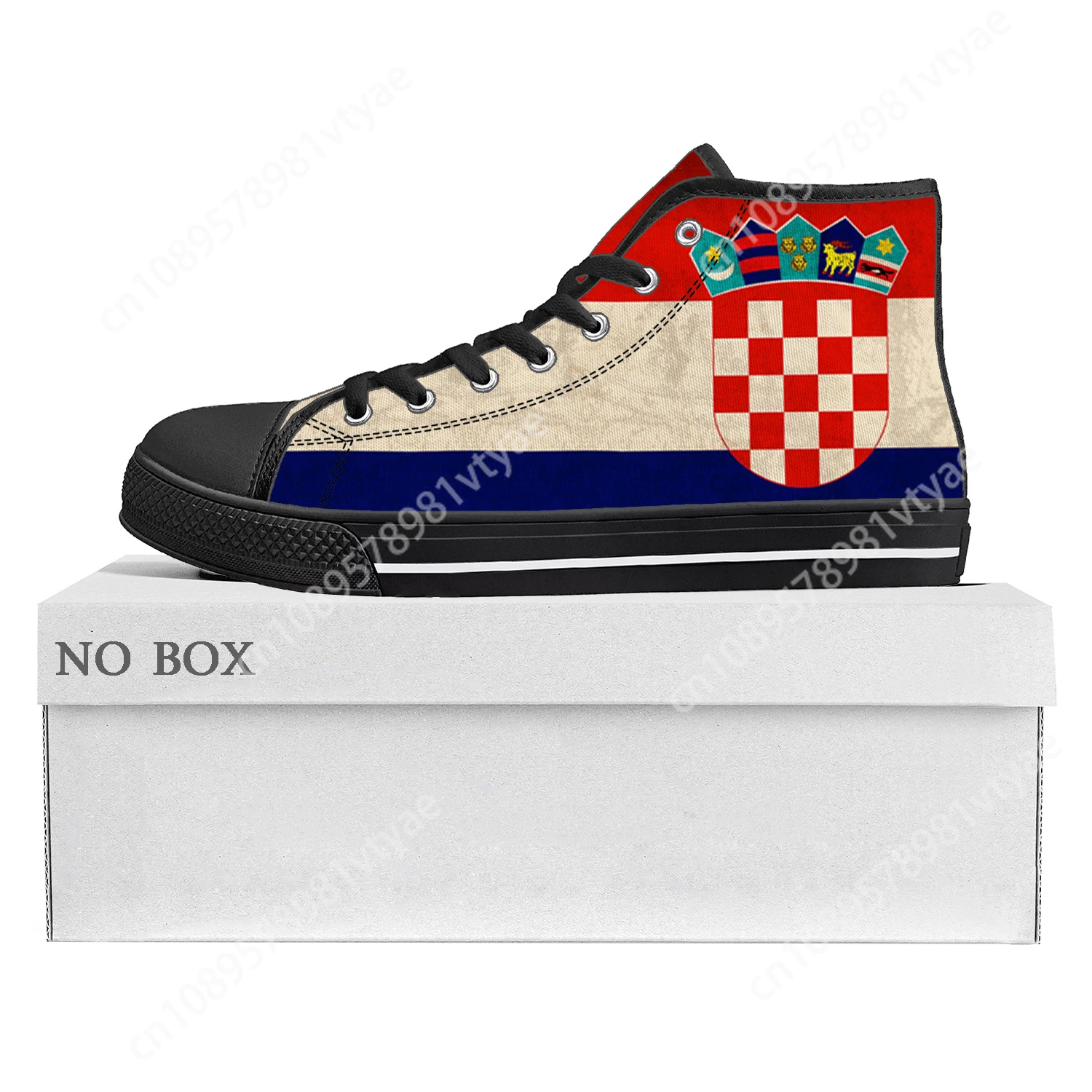 Croatian Flag High Top High Quality Sneakers Mens Womens Teenager Canvas Sneaker Croatia Casual Couple Shoes Custom Shoe