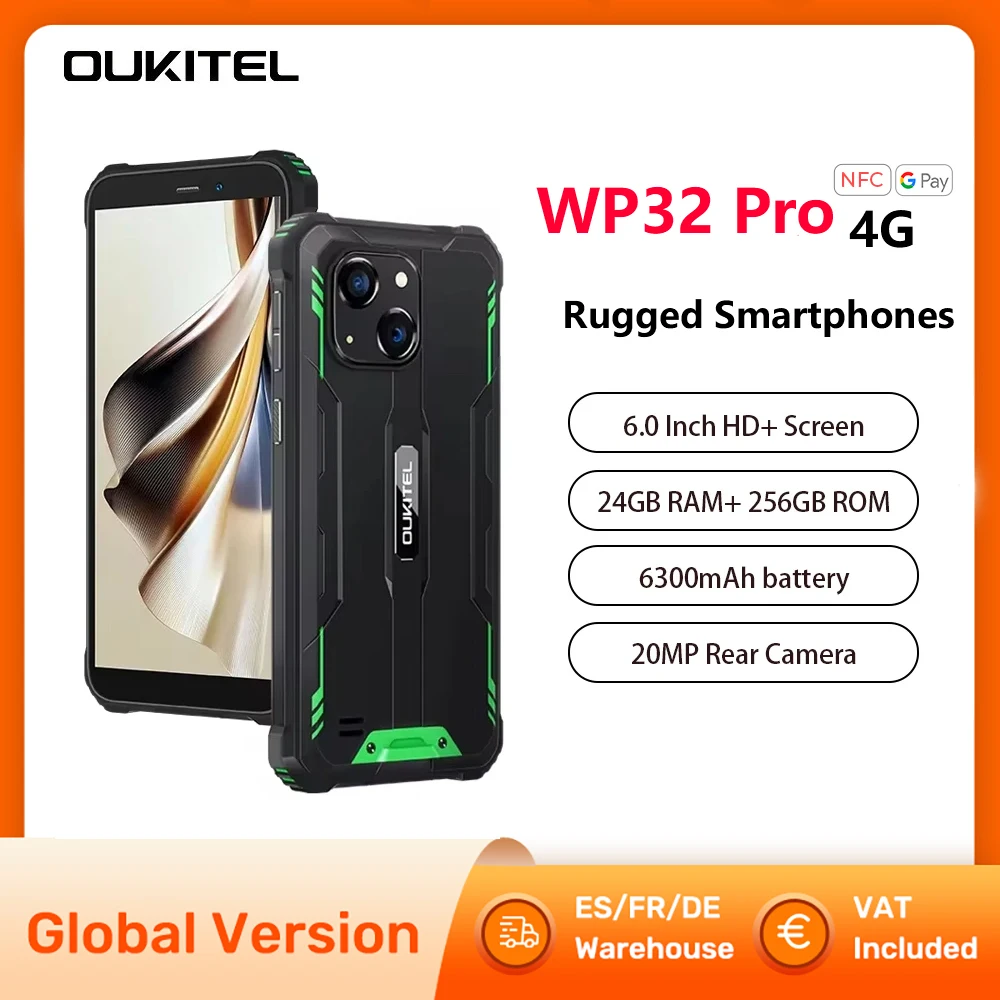 Oukitel WP32 Pro 4G Rugged Smartphone Android 14 Octa Core 6\