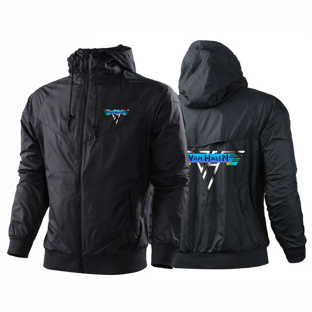 

2024 New Printing Men Van Halen Spring and Autumn Harajuku Zipper Comfortable Casual Five-Color Windbreaker Coat Tops
