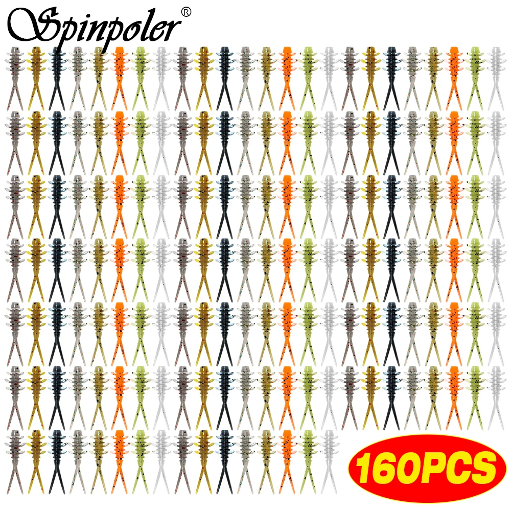 Spinpoler Micro Ajing Wurm 25mm TPE Insekten-Softköder Mini Microbait für Light Game Eis- und Meeresfischerei auf Rockfish und Bonito