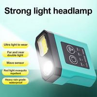 Mini LED Headlamp Sensor Hat Clip Headlight COB Outdoor Waterproof Camping Work Head-Mounted USB Charging Induction Headlight