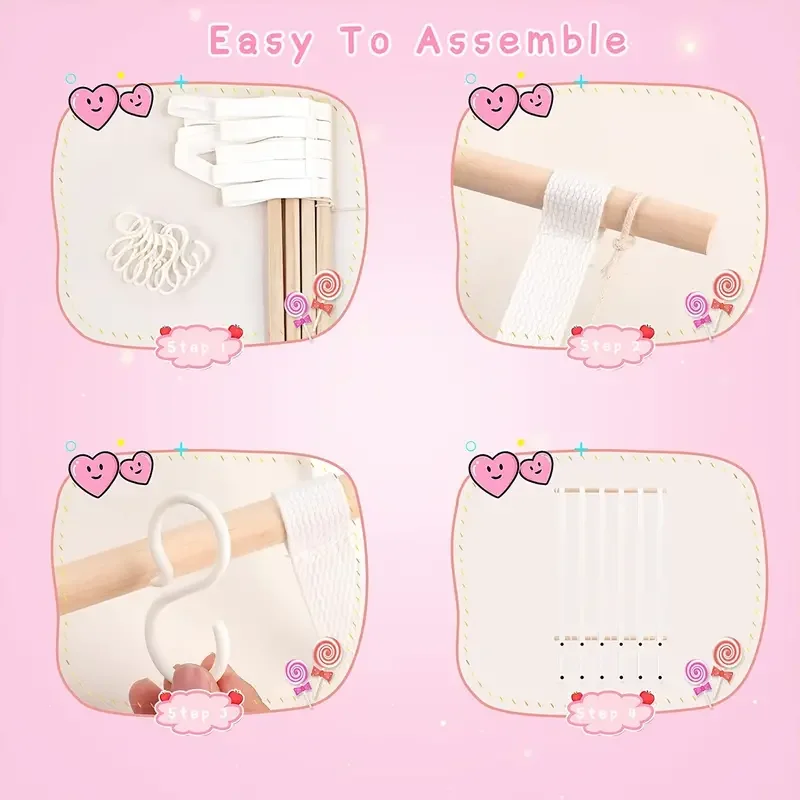 Girls\' Hair Bow Clips Holder Multi-function Headband Jewelry Organizer Wall Hanger Room Decoration Birthday Gifts for Children