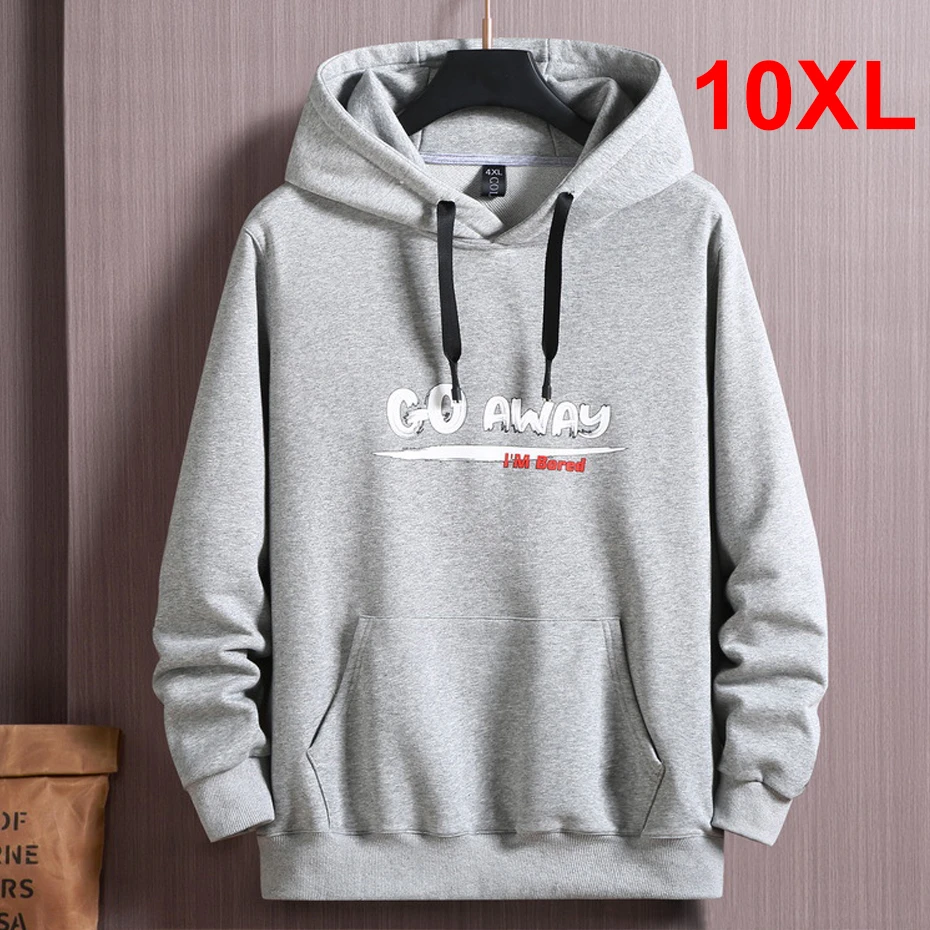 

10XL Plus Size Hoodies Men Fashion Casual Letter Print Hoodie Male Sprint Autumn Hooded Pullover Big Size 10XL