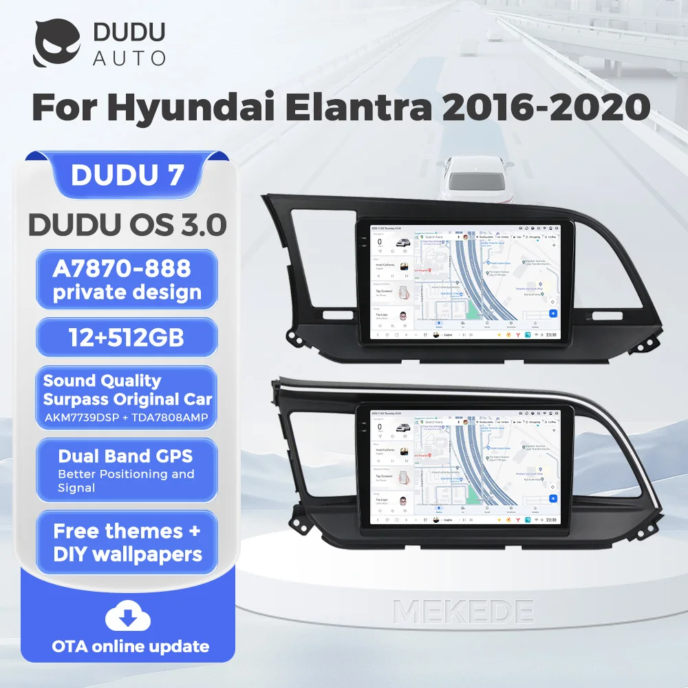 DUDU7 A7870 2Din Android Intelligent Systems Car Radio For Hyundai Elantra 6 2015 2016-2020