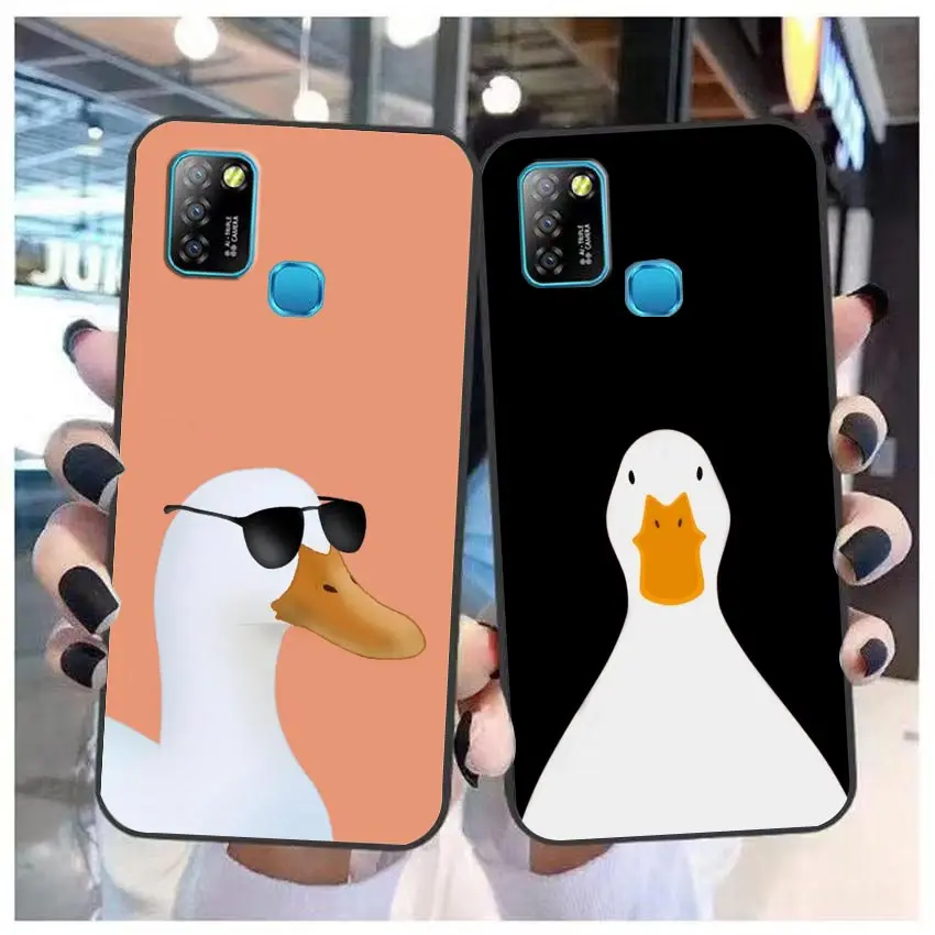 Cartoon Duck Goose Game Phone Case For Infinix CAMON 19 16 ZERO 30 X NEO 20 8 POVA 5 4 2 NOTE 30 12 G96 11 10 8 Case Funda Shell