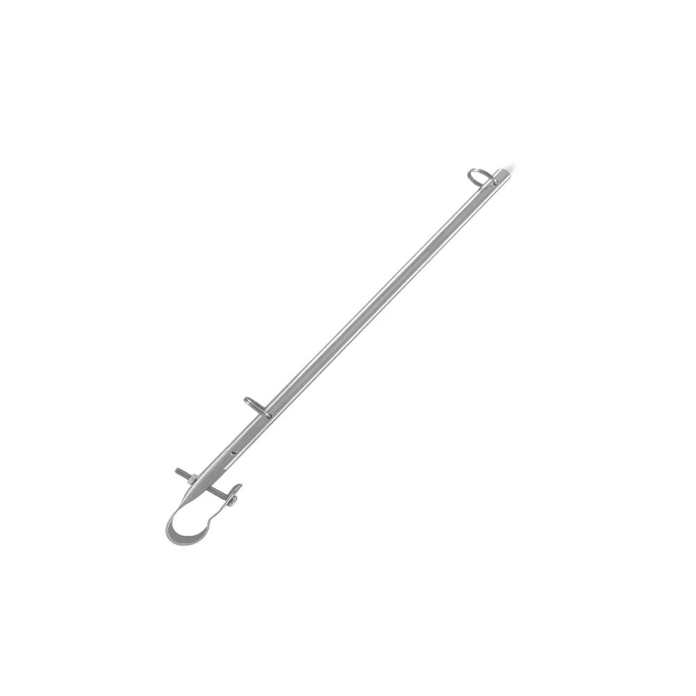 For Marine Use 40cm Stainless Steel Flagpole Curved Style for Yacht Boat Exterior Flag Display 316 Grade Steel