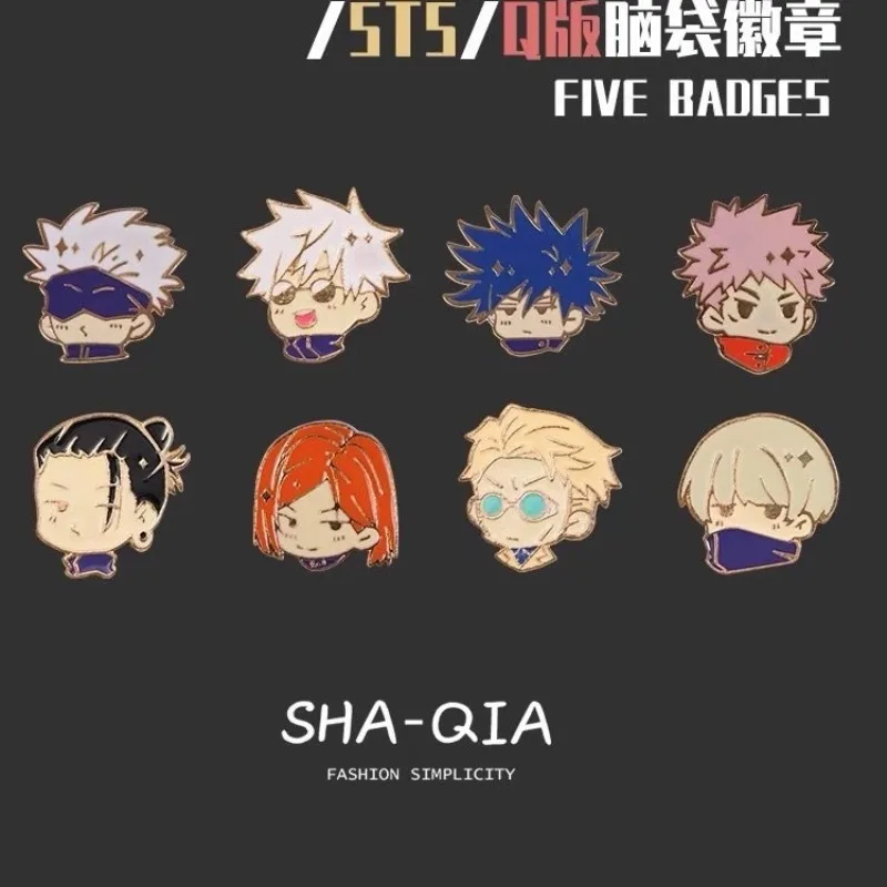 Badge Anime Jujutsu Kaisen, mignon Version Q Satoru Gojo Nanami, broche pour sac à dos, accessoires pour étudiants, cadeau pour hommes et femmes