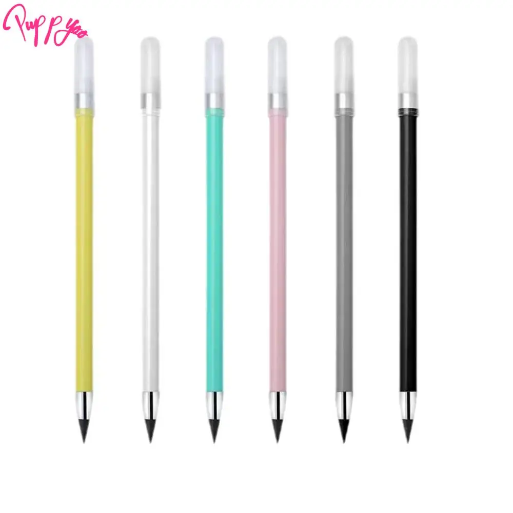 Reusable Unlimited Writing Pencil Stationery Wear Resistant Eternal Pencil Solid Color Cute Inkless Pencil Office Accessories