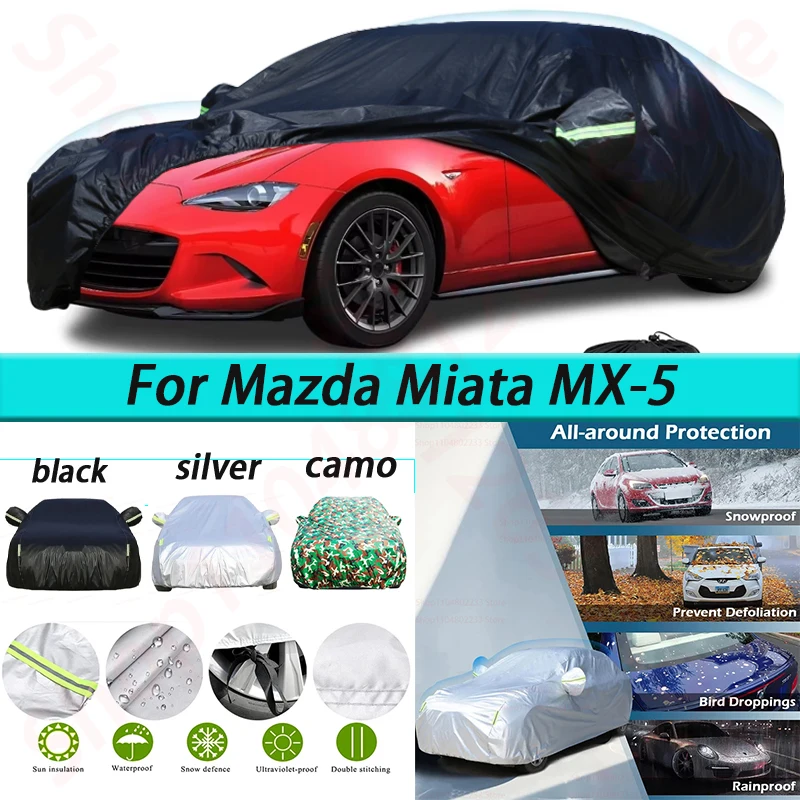 

Car Covers Custom Fit for Mazda Miata MX-5 1989-2023 All Weather Outdoor Windproof Heavy Duty Protection