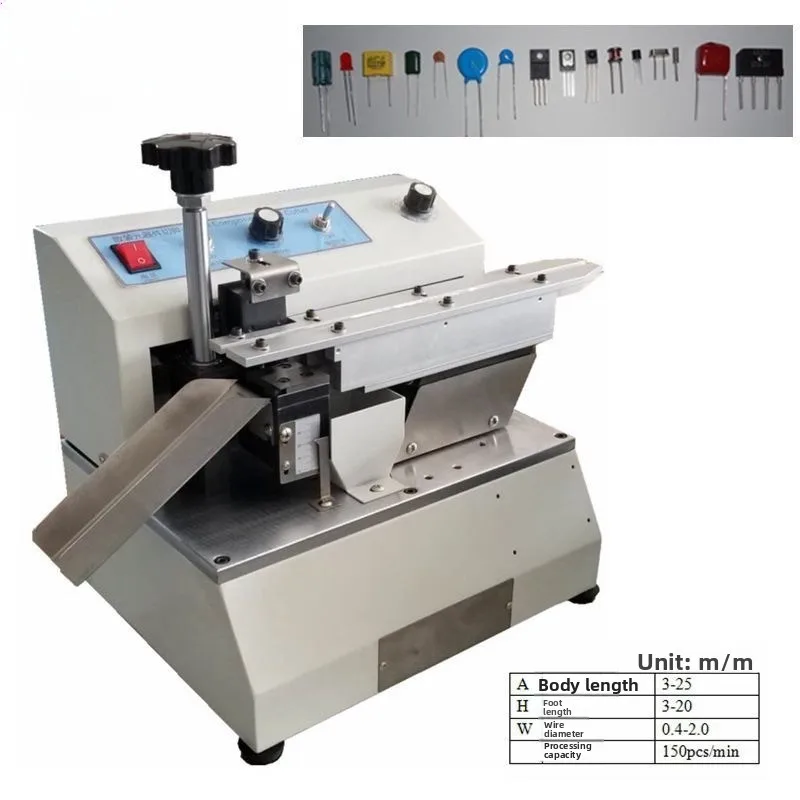Capacitor shearing machine, electrolytic capacitor shearing machine, capacitor forming machine