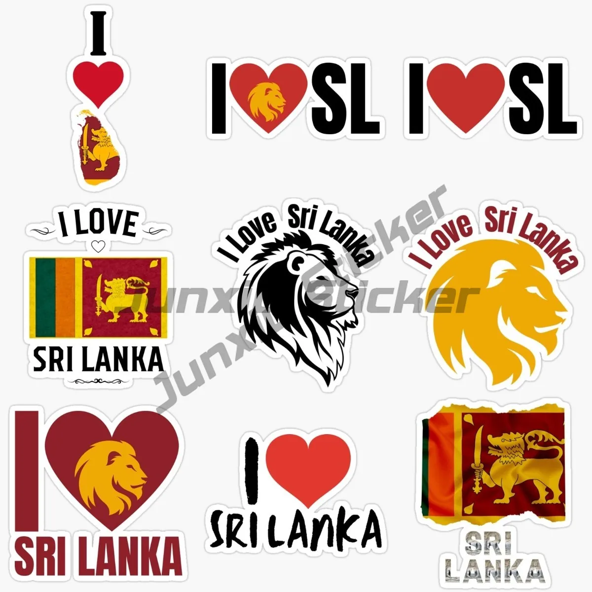 Sri Lanka Flag Speakers Car Accessory Vehicle Stickers Automotive Caravan Home-appliance Rear View Camera Dash Cam Decal