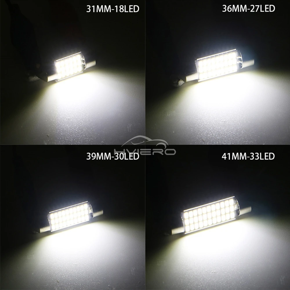 1/2/4/10/20PCS Car Interior Dome Reading Light C5W C10W Canbus Festoon 31/36/39/41mm Super Bright LED Bulbs License Plate Lamp