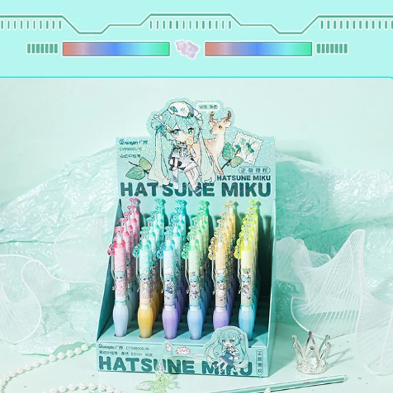 2/4 قطعة هاتسون ميكو هلام القلم أنيمي 0.5 مللي متر الحبر الأسود التجفيف السريع قلم حبر جاف لطيف قلم توقيع القرطاسية المدرسية طالب هدية