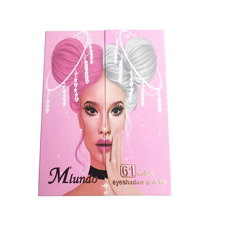 A47F-61 カラーズ アイシャドウ パレット ブルー ピンク カラー パール マット グリッター シャイニー アイシャドウ メイクアップ アイ ピグメント