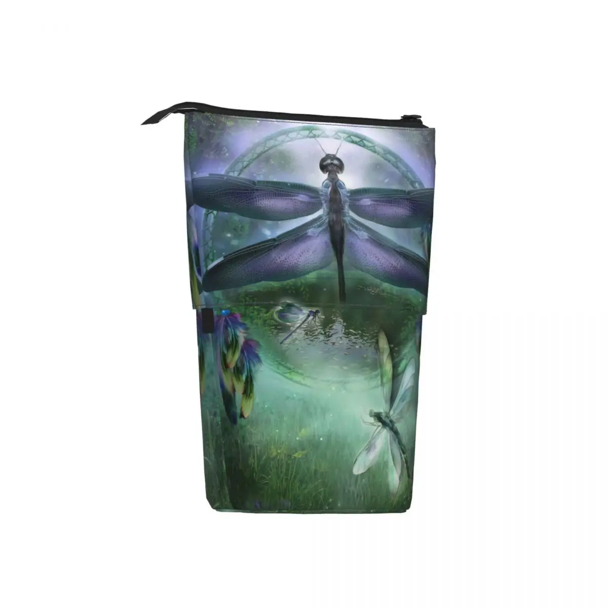 Dream Catcher - Wind Dancer Pen Box Student School Zipper Pen Bag Child Stationery Bag Pencase Vertical Retractable Pencil Case