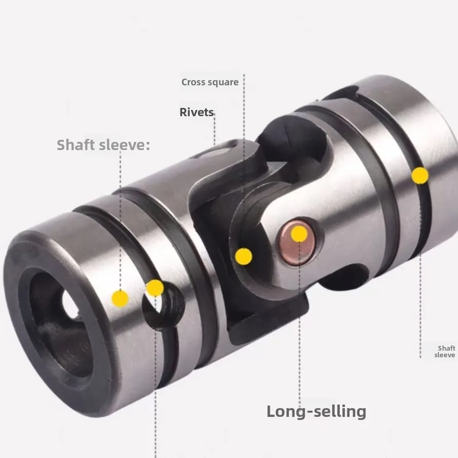 1 قطعة الدقة عبر اقتران العالمي المشترك اقتران الحفر والتنصت أجزاء الآلة 40CR الفولاذ المقاوم للصدأ نقل رمح #6