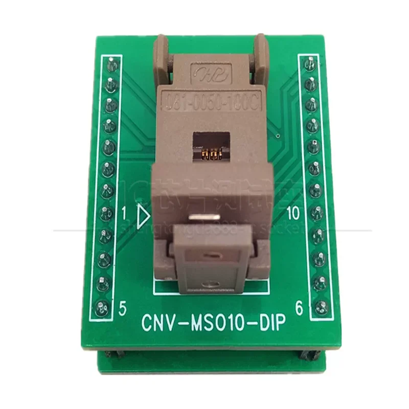 MSOP10 test socket with gold plating, high-temperature aging test socket, programming fixture with 0.5mm pitch