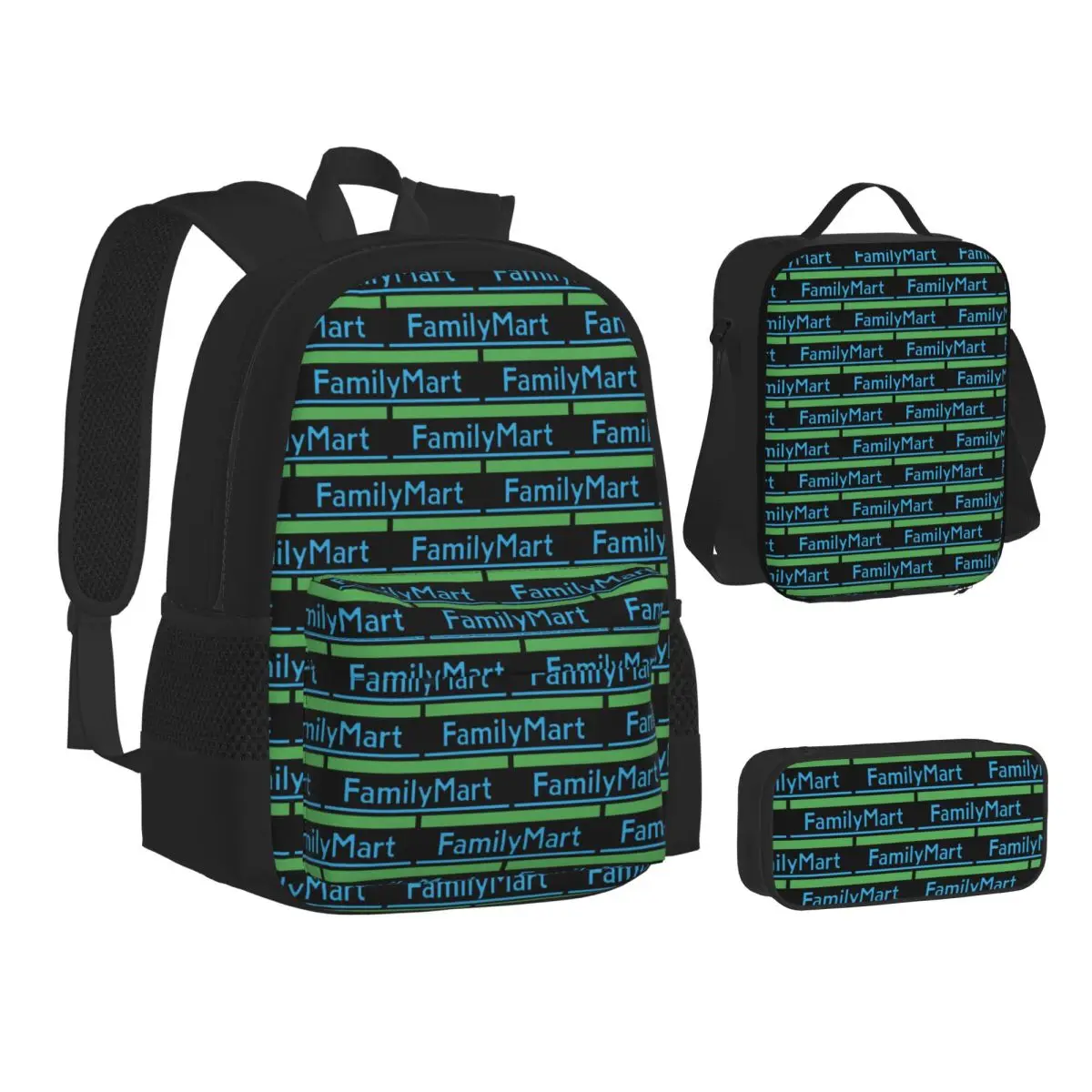 

Family Mart Logo Japan (Konbini) Backpacks Students Bookbag School Bags Kids Rucksack Lunch Bag Pen Bag Three-Piece Set