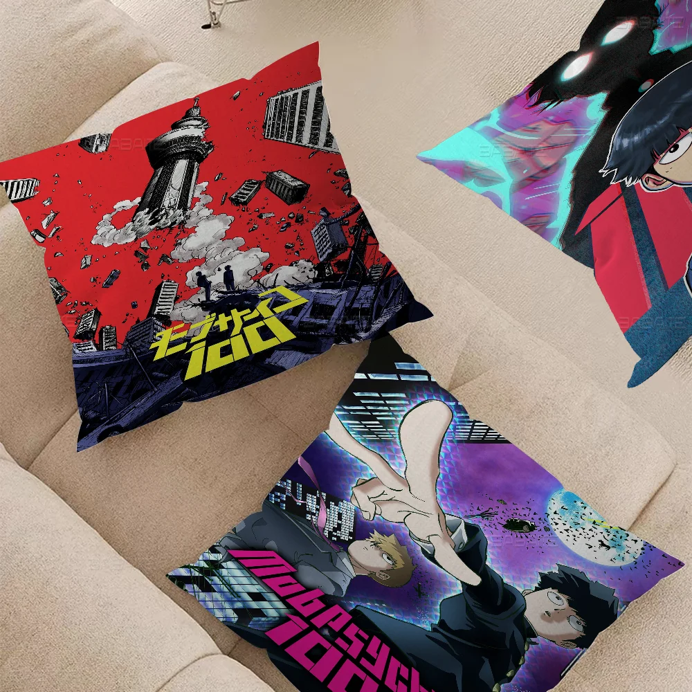 Anime Mob Psycho 100 Stitch Lucky Dragon Pillow Cover Sofa Cushion Cover Home Room Decoration Children Gift