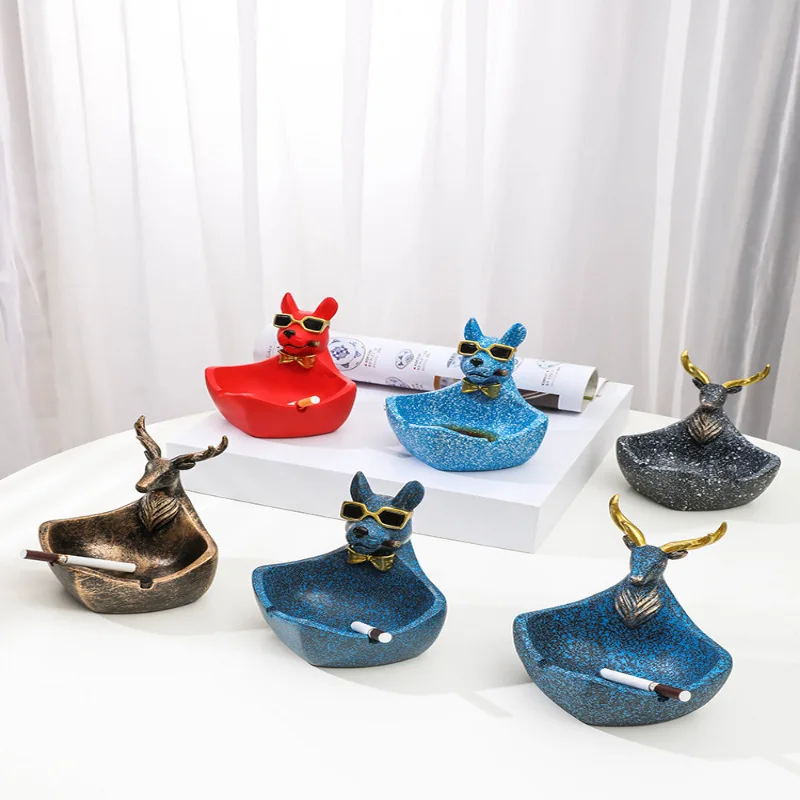 

Ashtray Creative Personality Trend Windproof Fly Ash Household Office Desktop Smoking Accessories