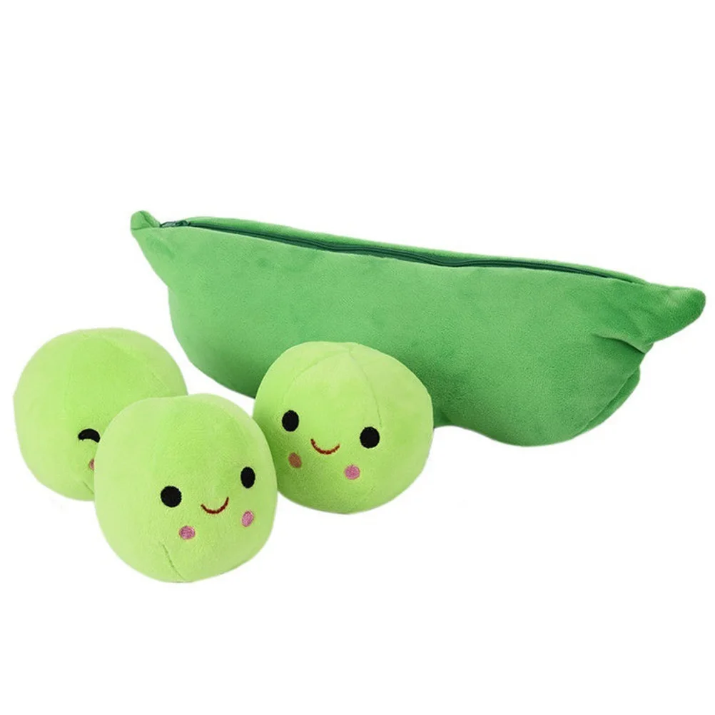ZK20 ของเล่นตุ๊กตาหมอนนุ่มยัดไส้ Pea Pod ของเล่นเด็กของขวัญ