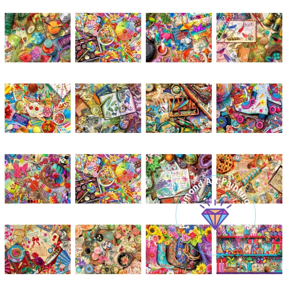 

Abstract Tool Candy AB Diamond Painting Kit Square Round Diamond 5D DIY Mosaic Handmade Art Adult Exquisite Gift Home Decor