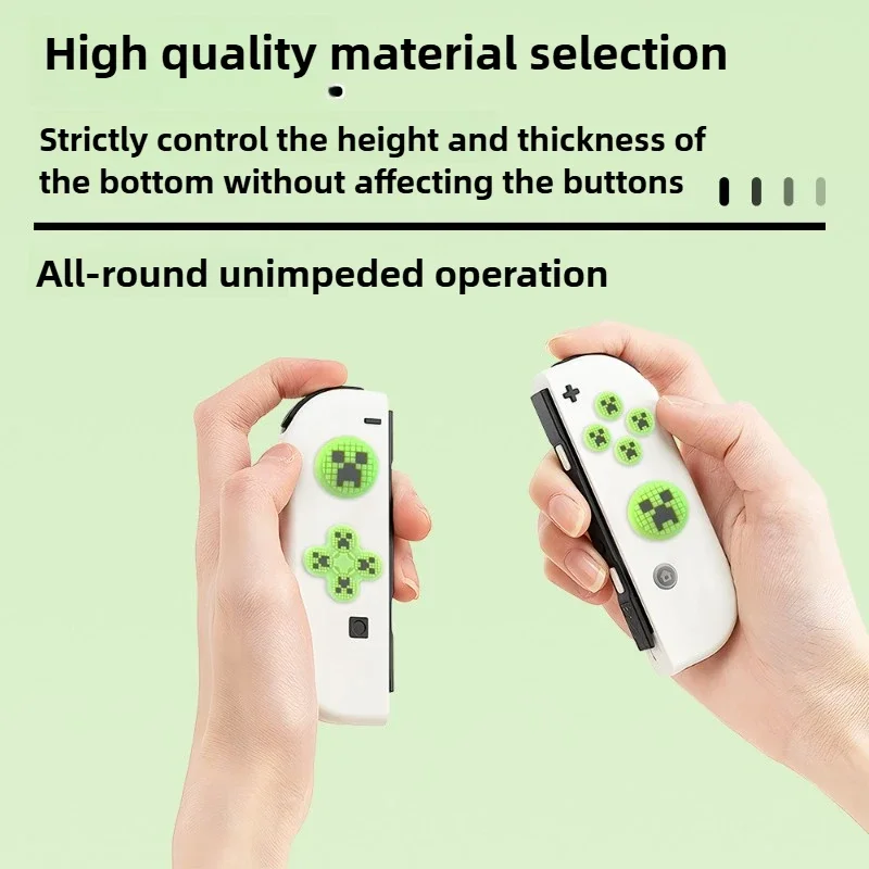 الزاحف Thumbstick غطاء سيليكون Minecrafter حالة الإبهام عصا قبضة للتبديل NS OLED لايت نينتندو اكسسوارات غطاء عصا التحكم