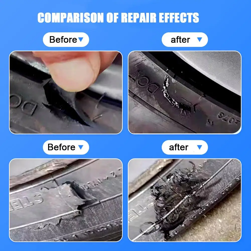 New Tire Repair Glue Liquid Strong Rubber Glues Black Rubber Adhesive Bond Instant Strong Leather Wear-resistant Non-corros H6x9