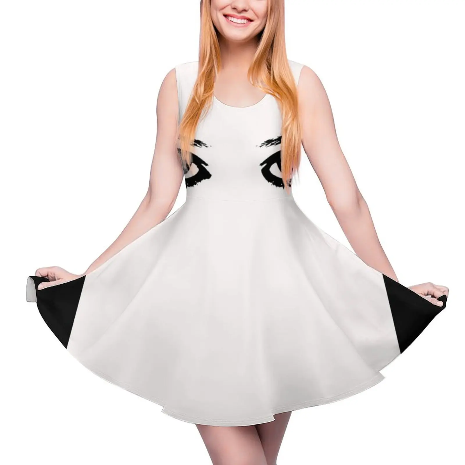 Die Augen ärmelloses Kleid Brautkleider für Partys Sommerkleid Frau Abendkleid