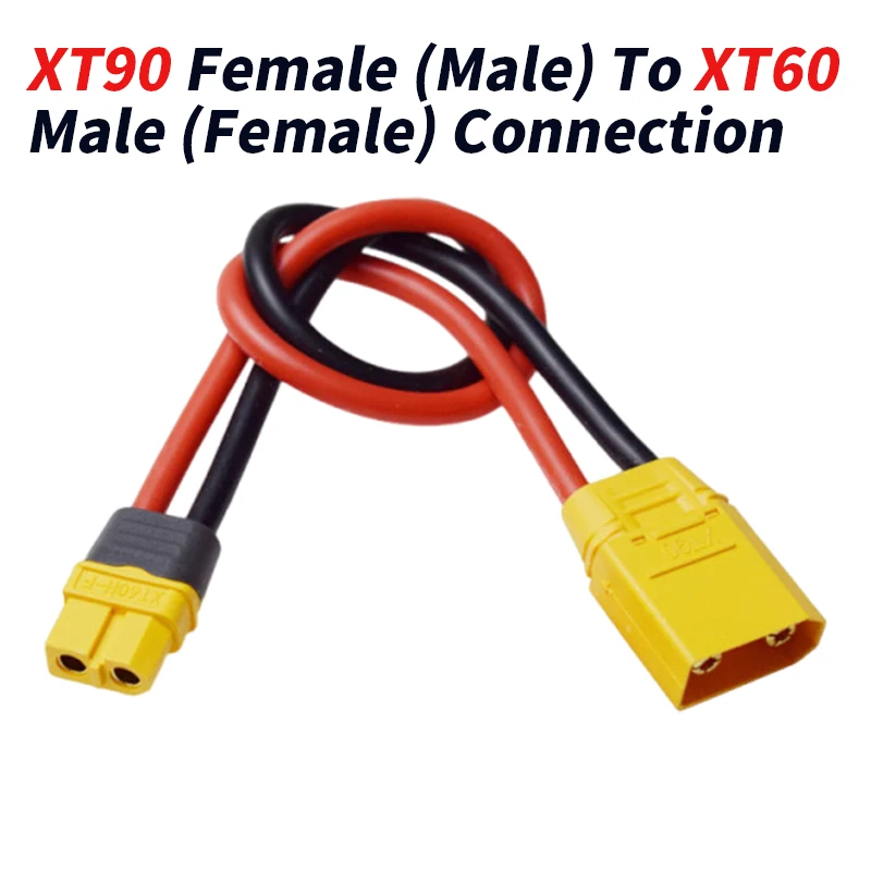 XT60 to XT90 Model Airplane Battery Conversion Line XT90 Male to XT90 Female Llithium Battery Balanced Charging Extension Cable