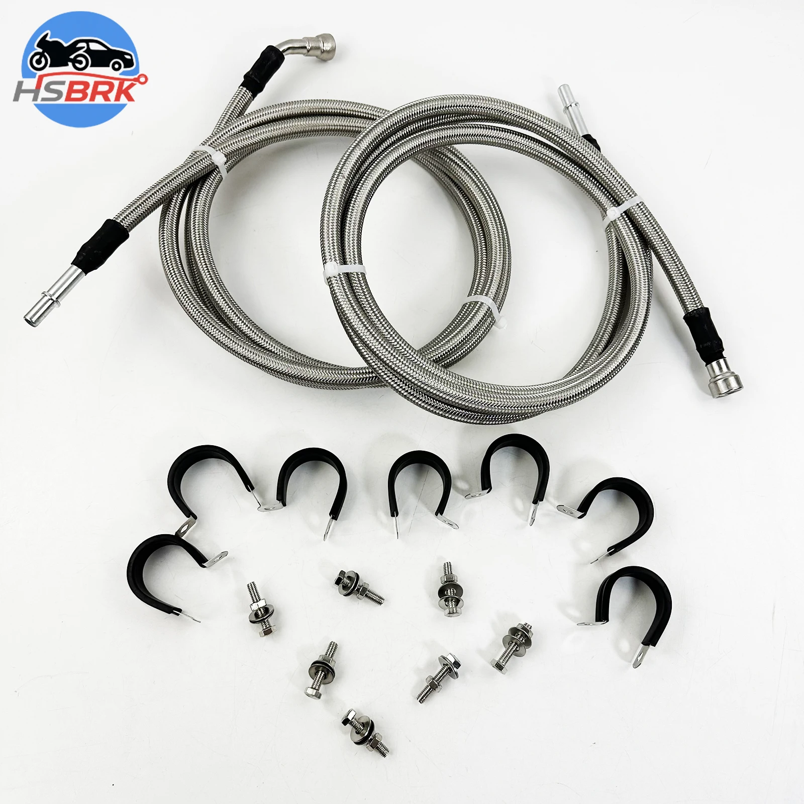 

819-875 Fuel Line Quick Fix Kit Flexible Stainless Steel Braided Fuel Line Compatible with 2004-2007 Chevy Chevrolet Silverado