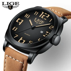 LIGE 2025 Fashion Men's Watch Business Casual Quartz Watches Men 30M Waterproof Luminous Date Luxury Wristwatches Reloj Hombre