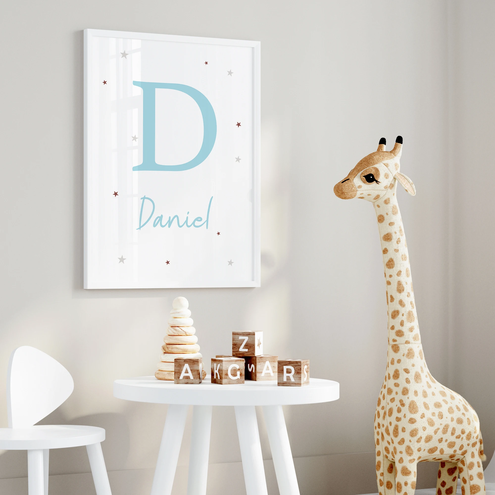 3 قطعة اسم مخصص شخصية الكرتون قوس قزح جدار الفن طباعة صورة قماش المشارك اللوحة لغرفة المعيشة الطفل ديكور المنزل