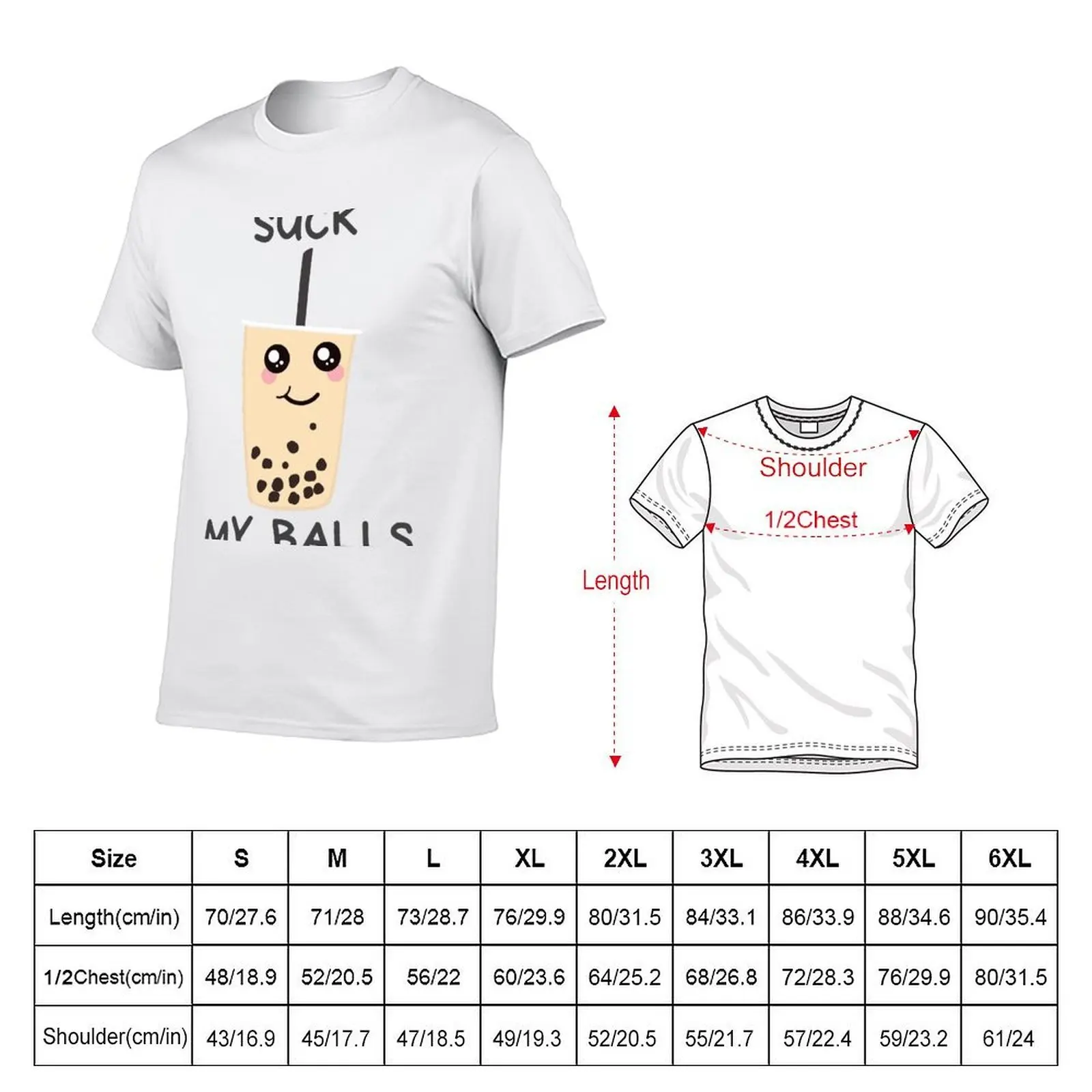 Suck my Balls bubble Tea drink Funny Boba T-Shirt man t shirt designer T-Shirt