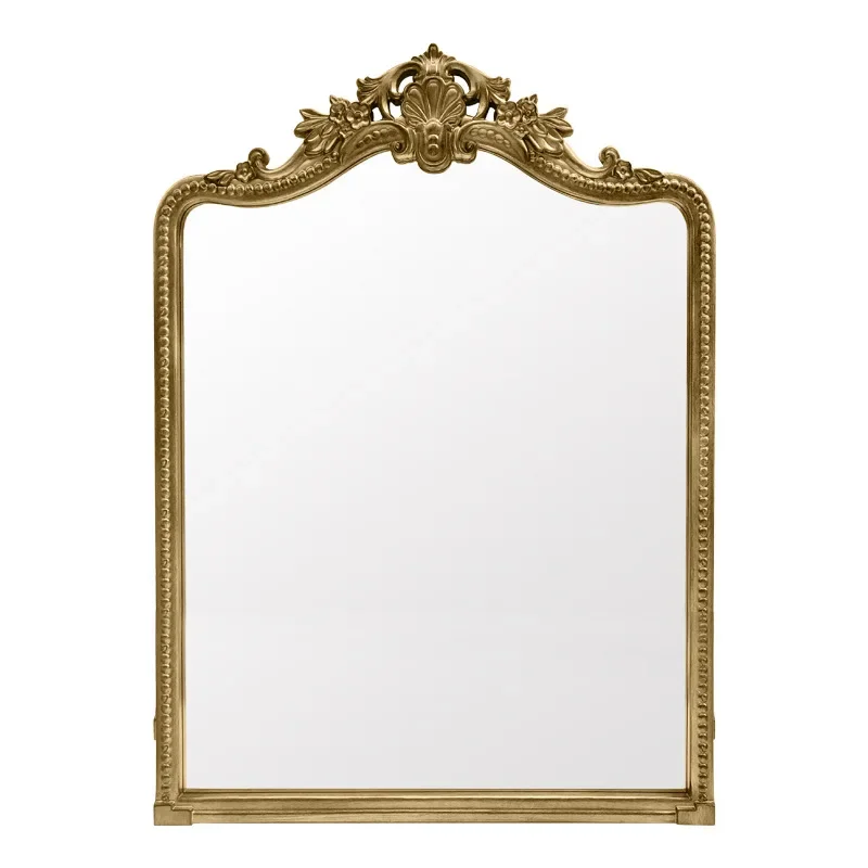 

Makeup mirror wall-mounted fireplace French wall-mounted American carved decorative mirror bathroom bath
