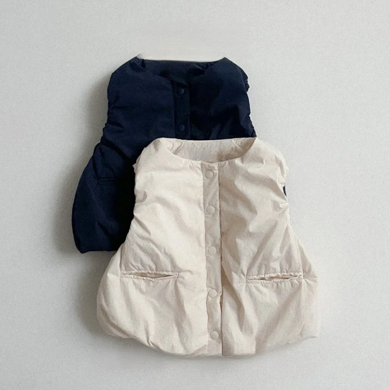 النسخة الكورية للأطفال من سترة الشتاء الموضة 2025 سترة صوفية قطنية خفيفة متعددة الاستخدامات للأولاد والبنات #1