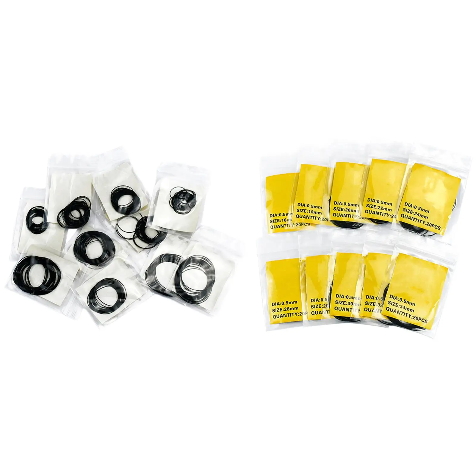 200Pcs Watch Back Case Gasket Watch Case Cover Repair Parts 10 Sizes Jewelry Watch Supplies Jewelers Rubber O Rings Seal Gaskets