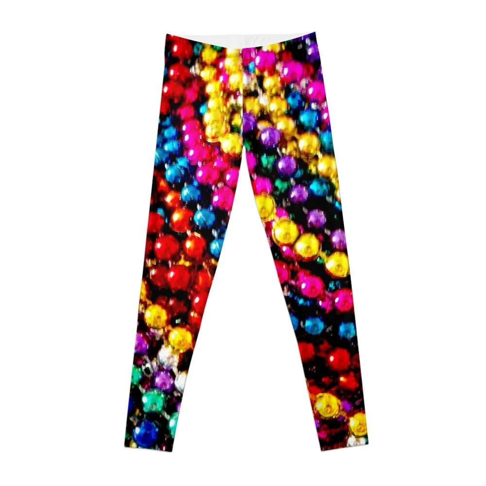 

MARDI GRAS BEADS ; Art Deco Print Leggings Pants sport Fitness leggings woman gym Women's sportswear