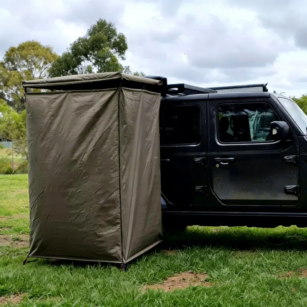 Camper Trailer Instant Ensuite Awning Shower Tent Outdoor Vehicle Hard Shell Roof Top Shower Tent