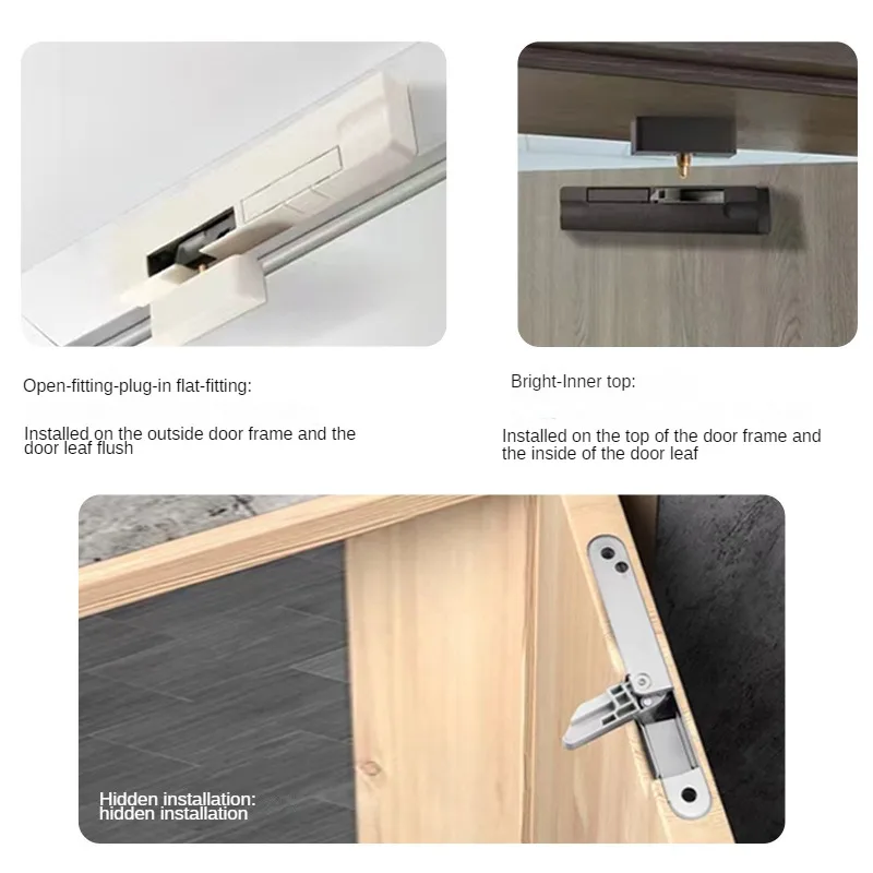 Buffered Automatic Door Closer, Wooden Door Swing Door Equipment, Silent Closing Door Hardware, Anti Pinch Hydraulic Door Closer - Image 2
