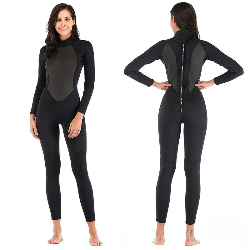 

Womens Wetsuits 3mm, Adult One Piece Full Body Long Sleeves Neoprene Wet Suits Surfing Scuba Diving Snorkeling Kayaking Canoeing