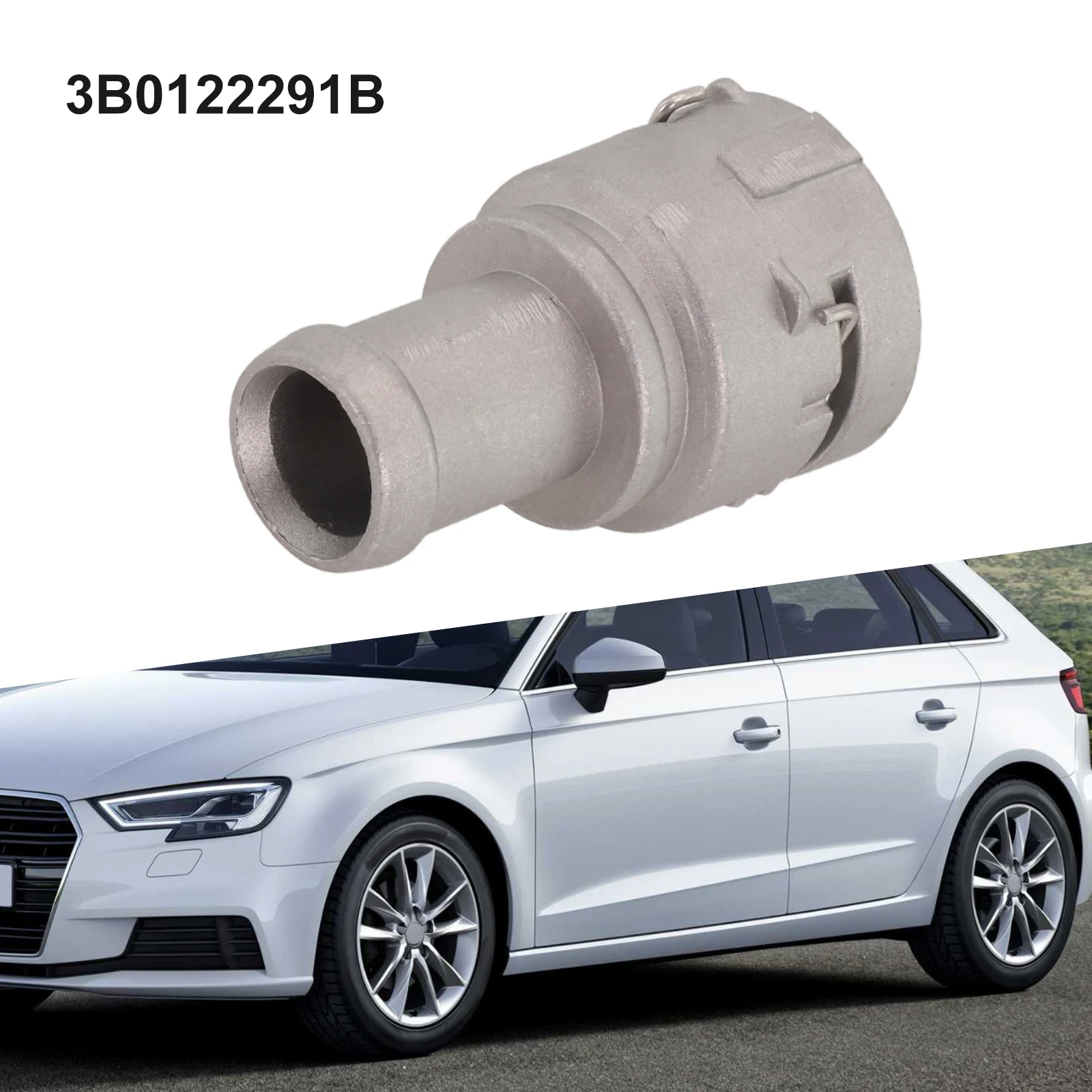 Car Maintenance Aluminium Heater Hose Connector 3B0122291B Connector According To Factory Specifications Brand New