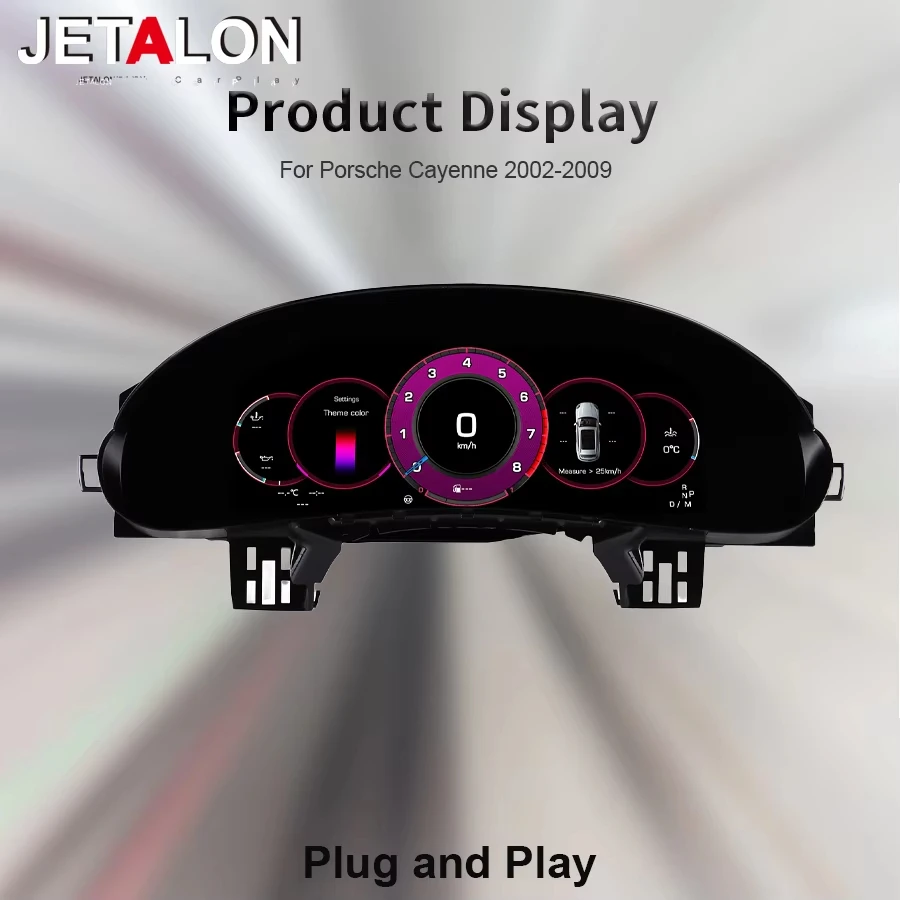 Nouvel écran LCD 12,3 pouces pour tableau de bord Porsche Cayenne 2002-2009, écran HD, CarPlay, Android Auto, cockpit virtuel