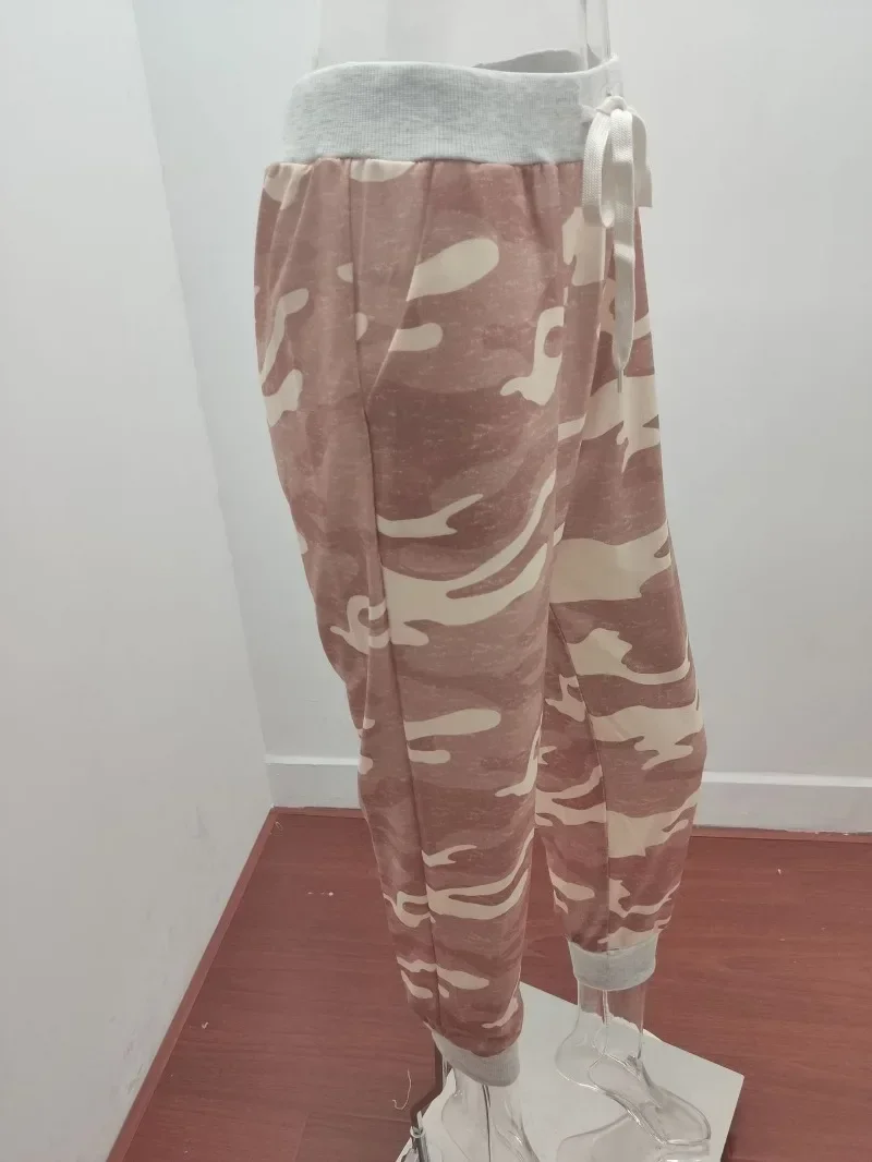 Camouflage Print Sweatpants Loose Women Drawstring Jogging Sport Pants 2023 Plus Size Pantalones Casual Female Run Streetwear