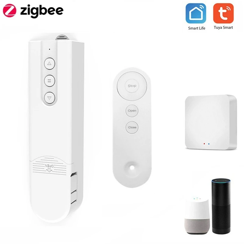 

Tuya Zigbee Smart Blind Motor Driver+Zigbee Gateway Automatic Electric Roller Shutter Shadows Lifting Curtain Driver Easy To Use