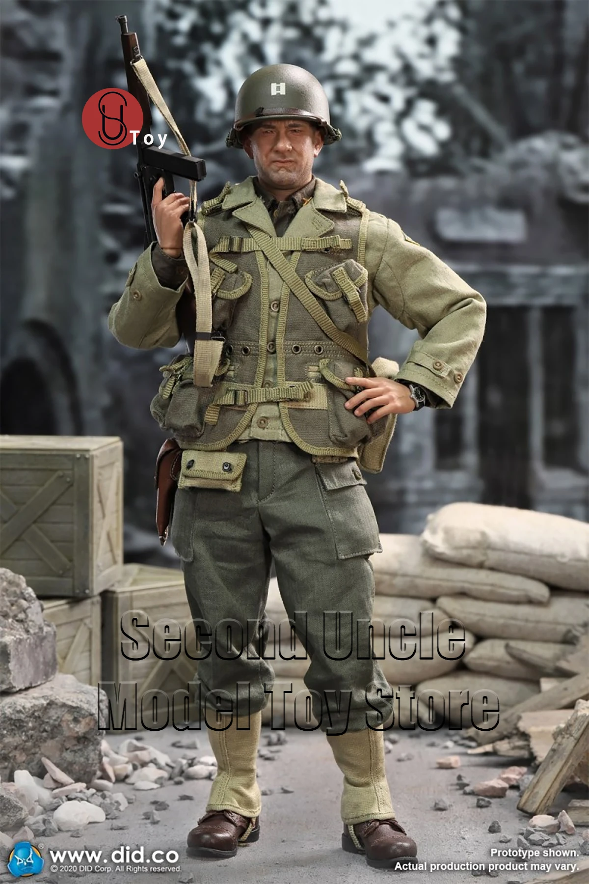 

DID A80145 1/6 WWII US Ranger Battalion Captain Miller 12'' Male Soldier Military Action Figure Full Set Collectible Model Toys